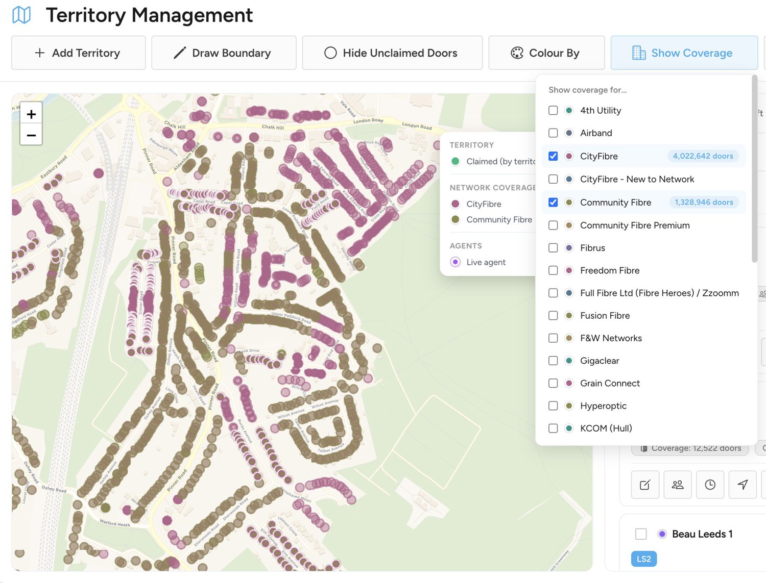 KOA network coverage overlay by altnet